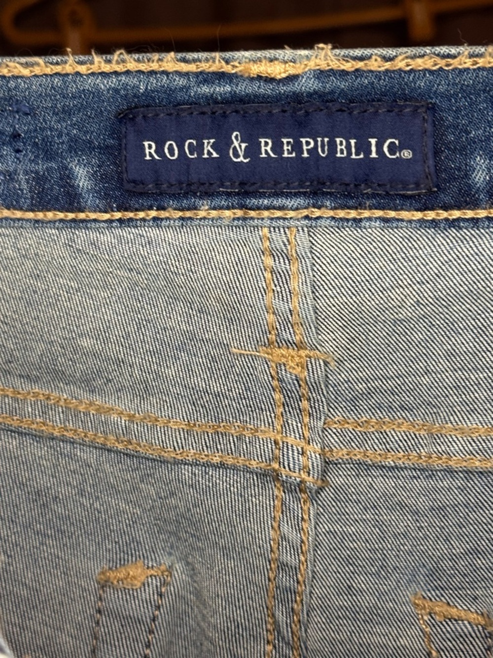 Rock & Republic Kashmiere Y2K Distressed Patchwork Skinny Jeans Size 6 - Picture 9 of 13